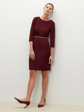 MM Lafleur Etsuko Dress Burgundy Size 12